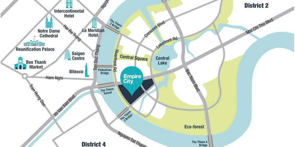 Vị trí địa lý của Empire City